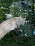 Transparent Pet Trolley Travel Carrier – Rolling Suitcase Cart