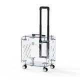 Transparent Pet Trolley Travel Carrier – Rolling Suitcase Cart