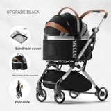 Foldable Pet Stroller with Wheels – Outdoor Travel Carrier