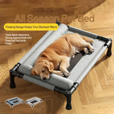 Breathable Elevated Pet Bed with Headrest