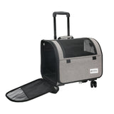 Pet Trolley Rolling Luggage Carrier – 4-Wheel Travel Stroller