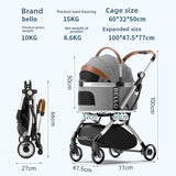 Foldable Pet Stroller with Wheels – Outdoor Travel Carrier
