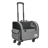 Pet Trolley Rolling Luggage Carrier – 4-Wheel Travel Stroller