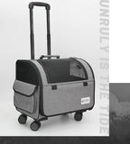 Pet Trolley Rolling Luggage Carrier – 4-Wheel Travel Stroller