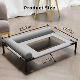 Breathable Elevated Pet Bed with Headrest