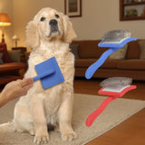 Long Handle Pet Hair Remover Brush – Reusable Grooming Tool