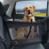 Portable Mesh Pet Car Seat Carrier – Waterproof Travel Basket