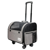 Pet Trolley Rolling Luggage Carrier – 4-Wheel Travel Stroller