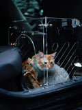 Transparent Pet Trolley Travel Carrier – Rolling Suitcase Cart