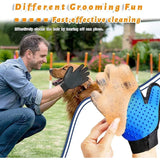 2-in-1 Pet Grooming Kit – De-Shedding & Bathing Glove Set