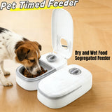 Smart Dual Bowl Pet Feeder – Automatic Timed Meal System