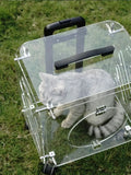 Transparent Pet Trolley Travel Carrier – Rolling Suitcase Cart