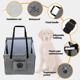 Portable Mesh Pet Car Seat Carrier – Waterproof Travel Basket
