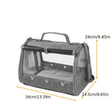 Small Pet Breathable Handheld & Crossbody Travel Carrier Bag