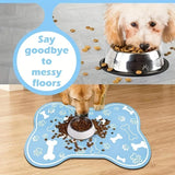 Non-Slip Pet Feeding Mat – Quick Dry Scratch Resistant Pad