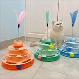 Funny Cat Triple Play Disc Toy – Interactive