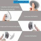 Self-Cleaning Pet Hair Remover Brush – Easy Press Grooming Comb