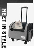 Pet Trolley Rolling Luggage Carrier – 4-Wheel Travel Stroller