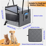 Portable Mesh Pet Car Seat Carrier – Waterproof Travel Basket
