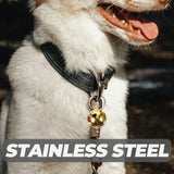 6PCS Stainless Steel Pet Collar Bells (Gold Decor Pendants)