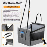Portable Mesh Pet Car Seat Carrier – Waterproof Travel Basket