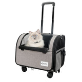 Pet Trolley Rolling Luggage Carrier – 4-Wheel Travel Stroller