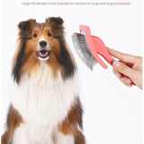 Long Handle Pet Hair Remover Brush – Reusable Grooming Tool