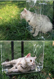 Transparent Pet Trolley Travel Carrier – Rolling Suitcase Cart