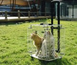 Transparent Pet Trolley Travel Carrier – Rolling Suitcase Cart