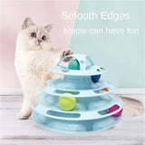 Funny Cat Triple Play Disc Toy – Interactive