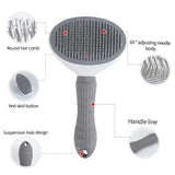 Self-Cleaning Pet Hair Remover Brush – Easy Press Grooming Comb